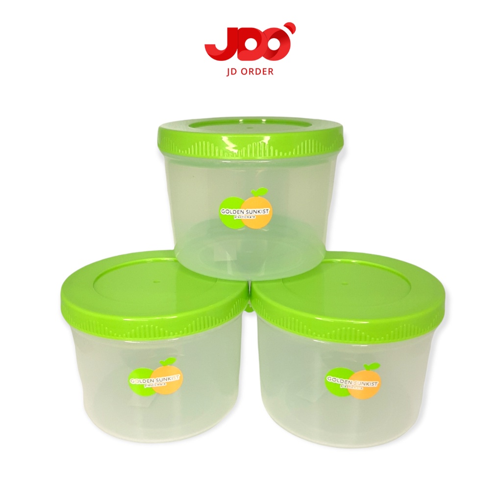 Toples Plastik 600ml || Toples Bulat Tanggung - TBT1125 Golden Sunkist