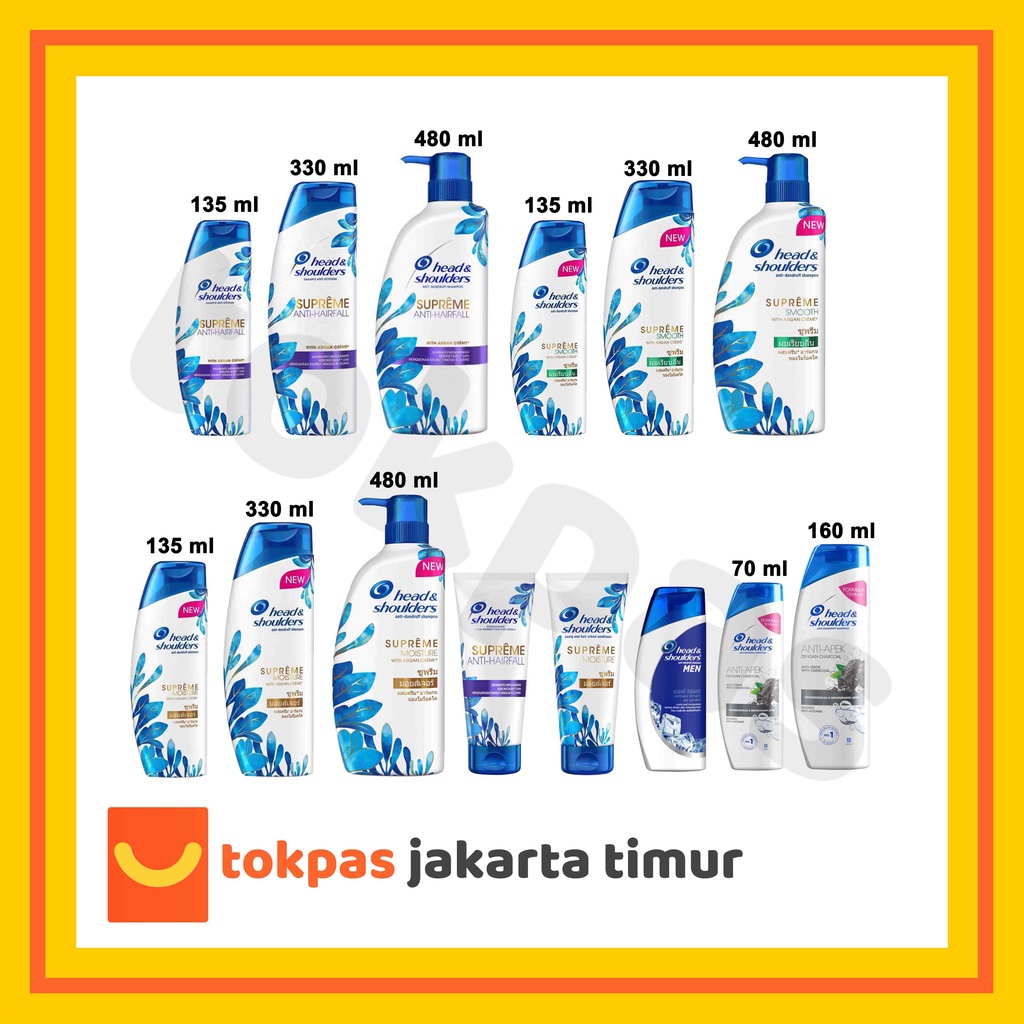 Head & Shoulders Shampoo / Conditioner Supreme Anti-HairFall / Moisture / Smooth / Anti Apek / Cool 