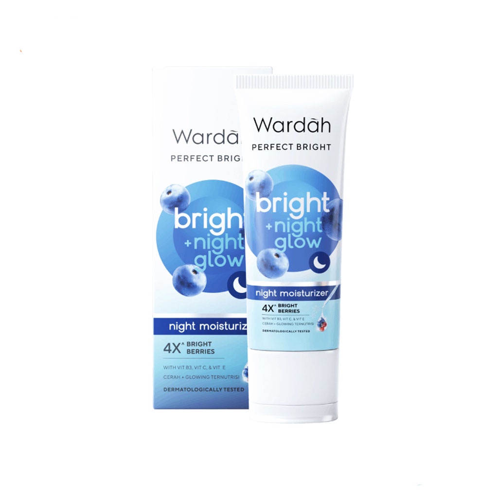 WARDAH PERFECT BRIGHT + NIGHT GLOW NIGHT MOISTURIZER 20ML -NJ