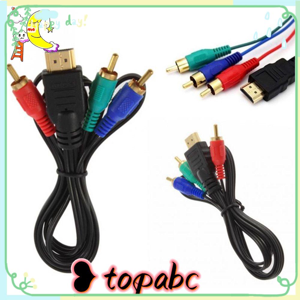 Top Video Audio AV Kabel TV Hitam Adaptor Multi Out