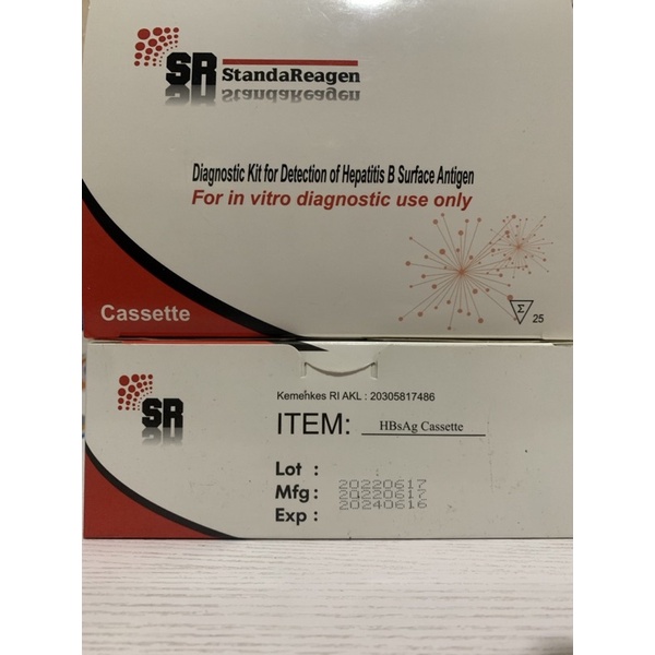 tes Hbsag casete SR / tes hepatitis B card isi 25 tes murah akurat