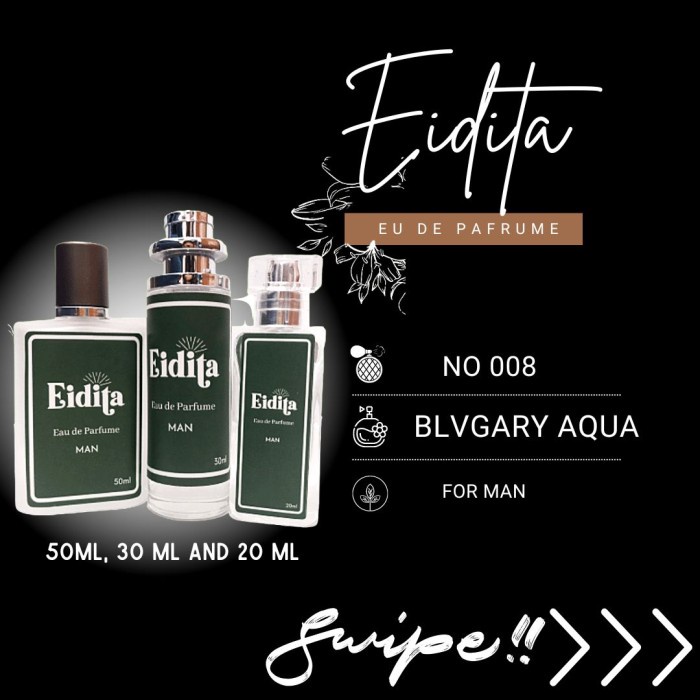 PARFUM PRIA AROMA  BVLGARI AQVA POUR HOMME ATLANTIQUE- EIDITA PARFUM MAN- INSPIRED - BEST SELLER - B