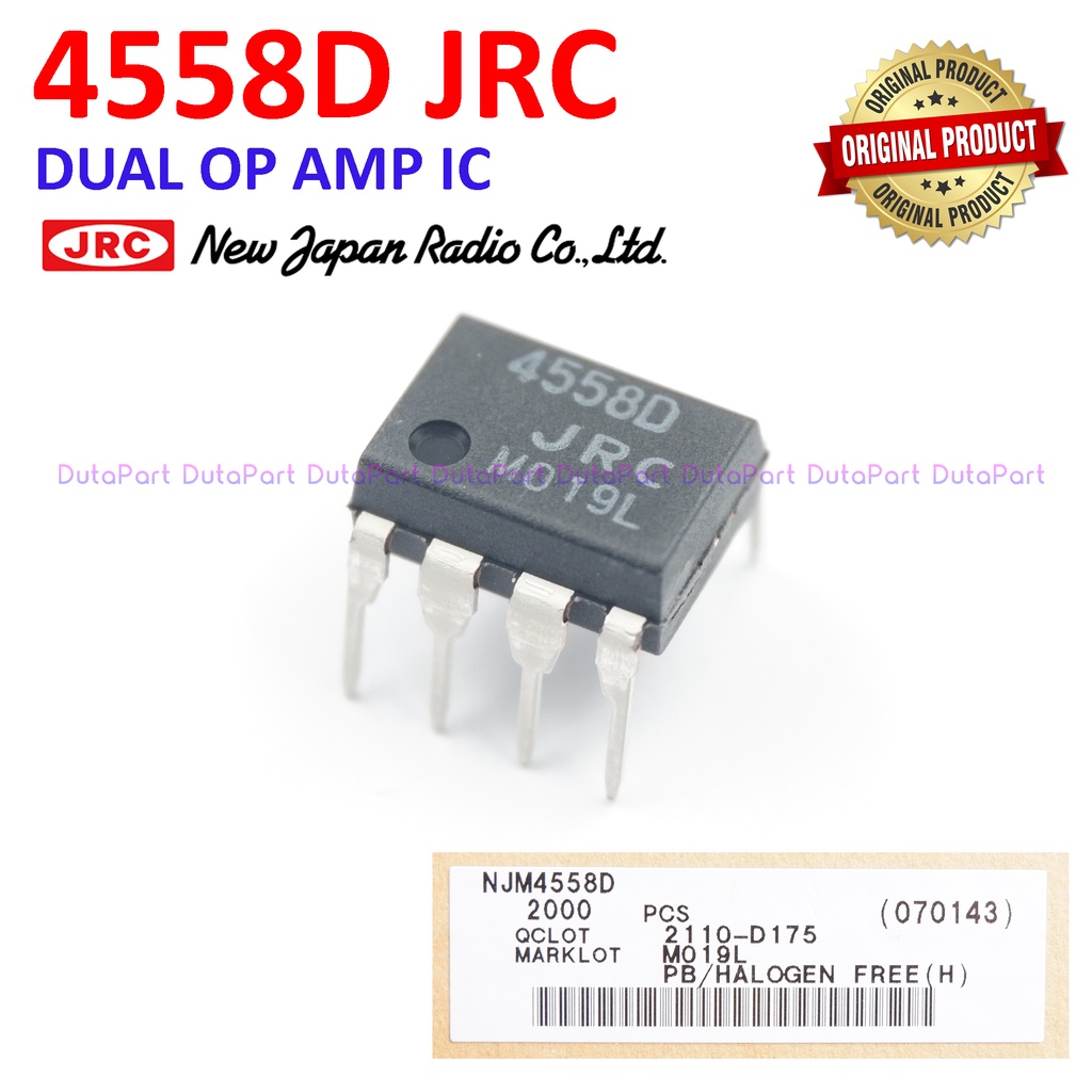 JRC 4558D JRC4558D JRC4558 4558 ORIGINAL JRC JAPAN Dual OP Amp IC DIP8