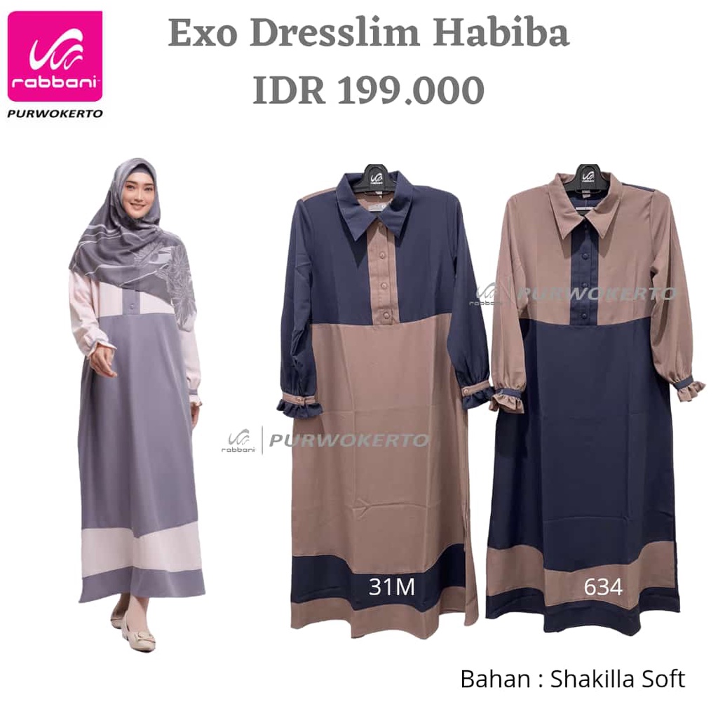 EXO DRESSLIM HABIBA RABBANI - GAMIS RABBANI HABIBA