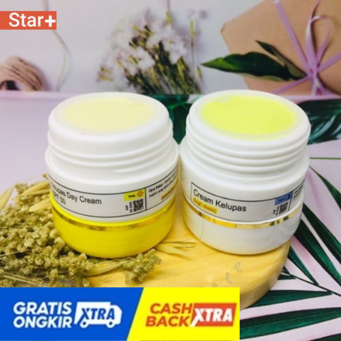 Paket Cream Pemutih Wajah Glowing Cepat Ampuh bpom Cream Kelupas / Cream Flek Membandel Day & Night 