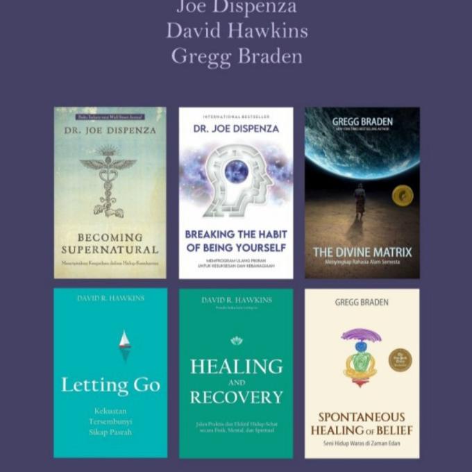 

Paket buku Joe dispenza, David R Hawkins, Gregg braden