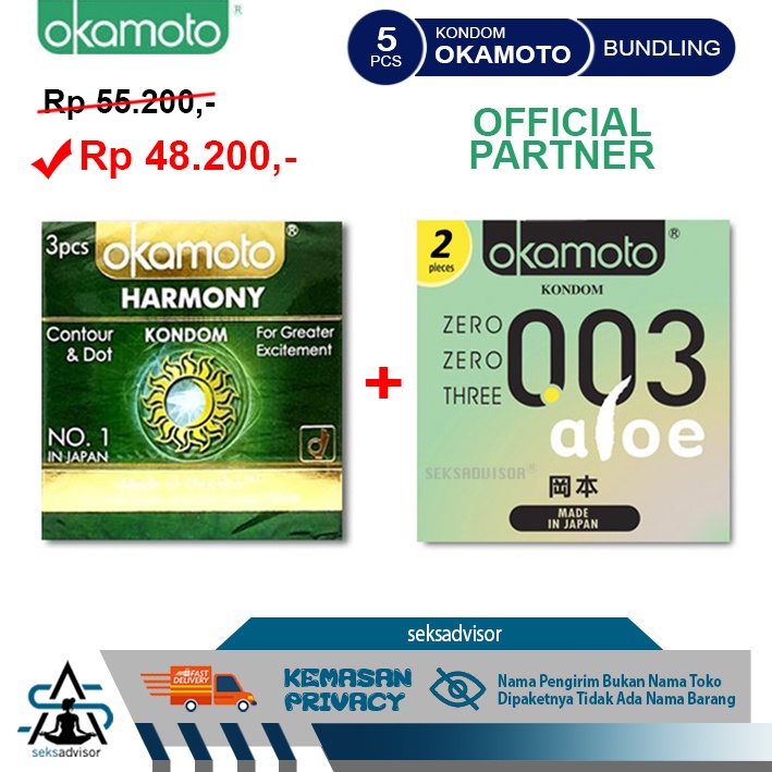 Basic Life Kondom Okamoto Harmony Paket Bundling - 2 Box