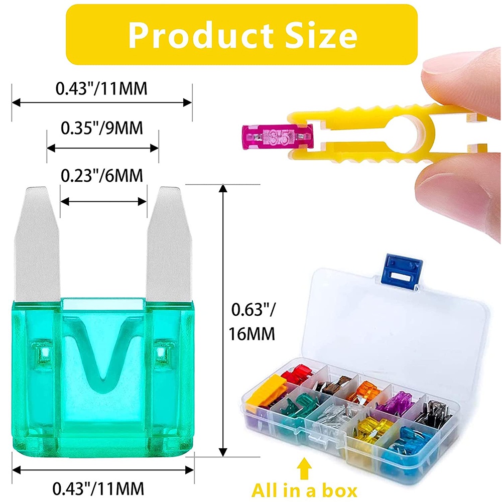 COOFARI 300/120/60Pcs Truck Blade Car Fuse Kit The Fuse Insurance Insert Auto Accessorie