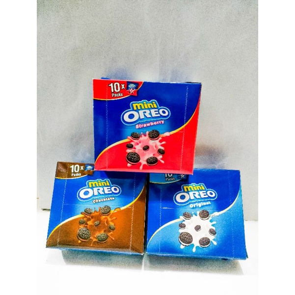 

PROMO MURAH!!!CEMILAN/OREO BOX MINI 10 PCS COKLAT,VANILLA,STRAWBERRY!!!