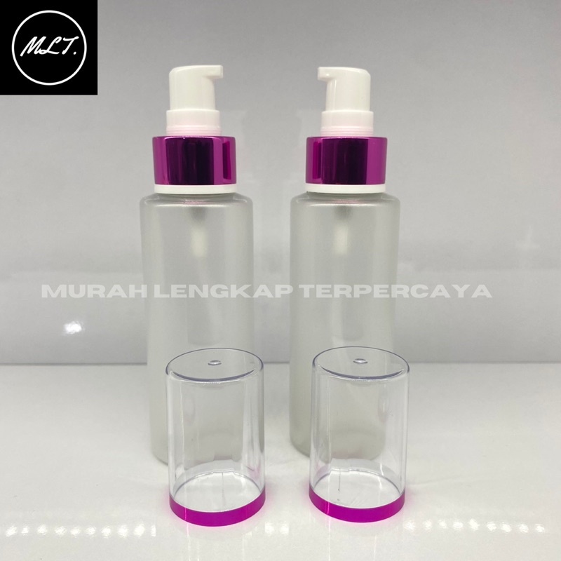 BOTOL FROSTED 100ML PUMP TREATMENT PINK FULLCAP BOTOL 100 ML TREATMENT PUMP FULLCAP