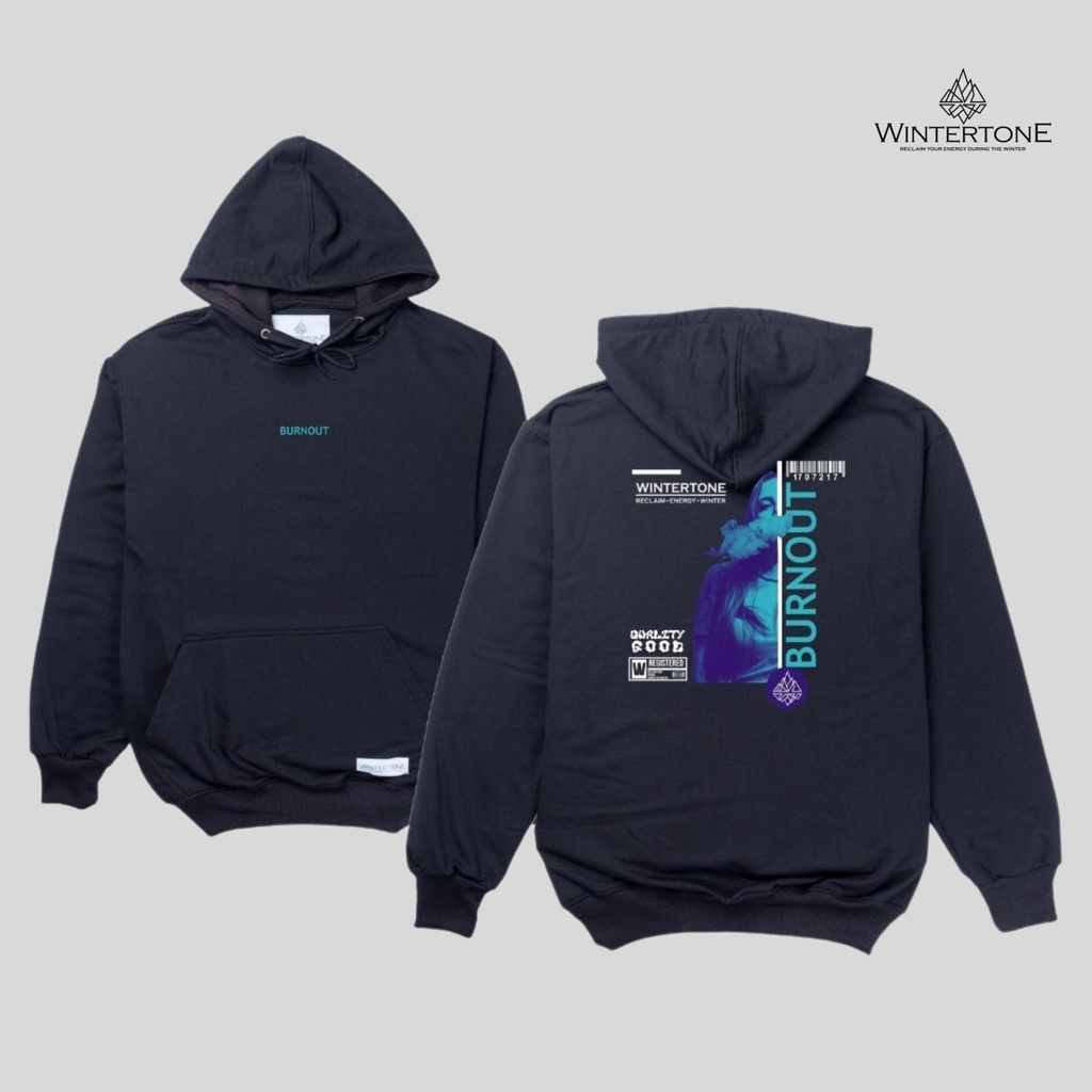 Sweater Hoodie Distro Pria Hitam WINTERTONE Streetwear Series 2 WNTRN Oversize Suiter Pria Original Bandung Outerwear Cowok High Quality