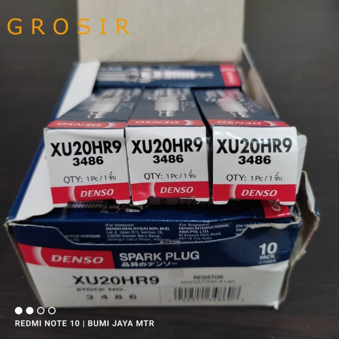 GROSIR : BUSI XU20HR9 AGYA AYLA SIGRA 1.0 NEW PICANTO CALYA AYLA DENSO ASLI