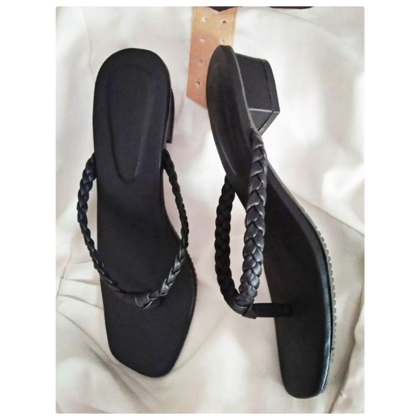 SANDAL WANITA DEWASA HAK TAHU 3 CM JEPIT KEPANG SIMPLE JASMIN-0024