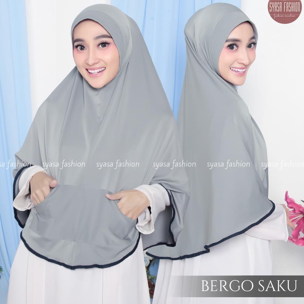 {CKJ.10De22ᴼ} Jilbab Instan  Saku Kantong Jumbo Murah JerseyHijab Wanita Bergo Dewasa Murah /JILBAB 