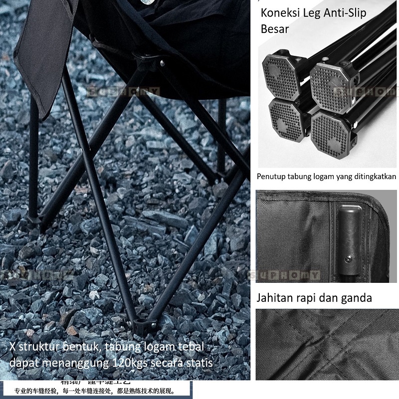 Kursi Lipat Kursi Camping Kursi lipat outdoor folding chair portable SUPHOMY