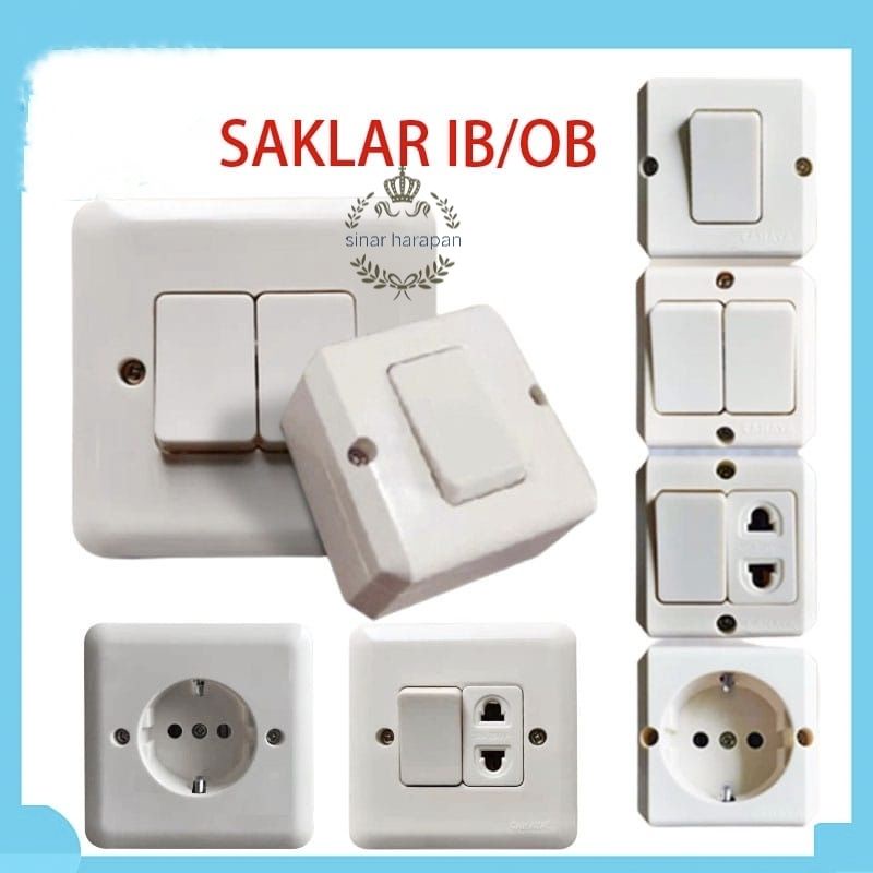 Sakelar ON/OFF+Stop kontak Harga Super promo warna cream/Sakelar