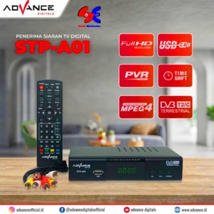 Sale Set Top Box TV Digital DVD-T2 Advance STP-A01 Terbaru dan Termurah /SET TOP BOX TV DIGITAL/SET