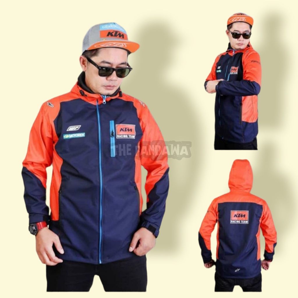 JAKET SUPERMOTO WATERPROOF PARACHUTE JACKET JAKET KTM RACING WATERPROOF JAKET SUPERMOTO MOTOCROSS JA