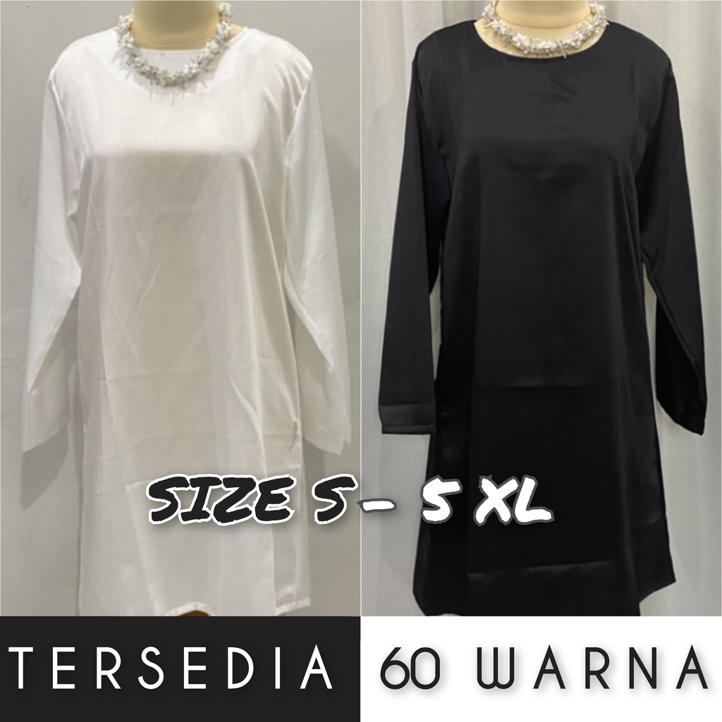 inner tunic / inner tunik  polos | Size 5XL 4XL 3XL XXL XL L M S ( over size jumbo Big Size )