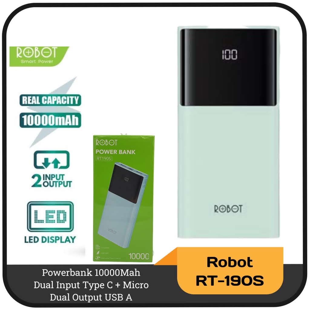 Powerbank Robot RT190 /RT190S 10000Mah