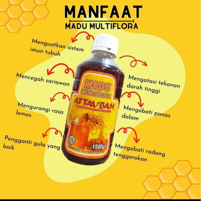 

MADU MULTIFLORA ATTAUBAH 1500GRAM | MADU MURNI UNTUK KESAHATAN DAN STAMINA DAYA TAHAN TUBUH