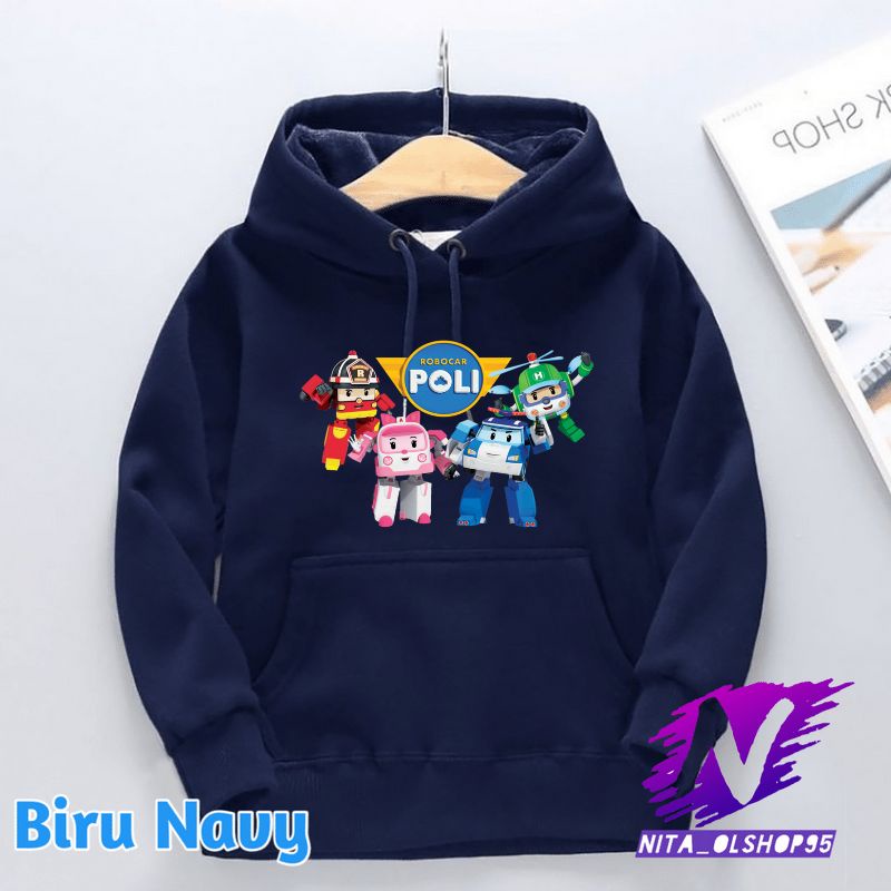 robocar poli hoodie anak polisi poli robocarpoli