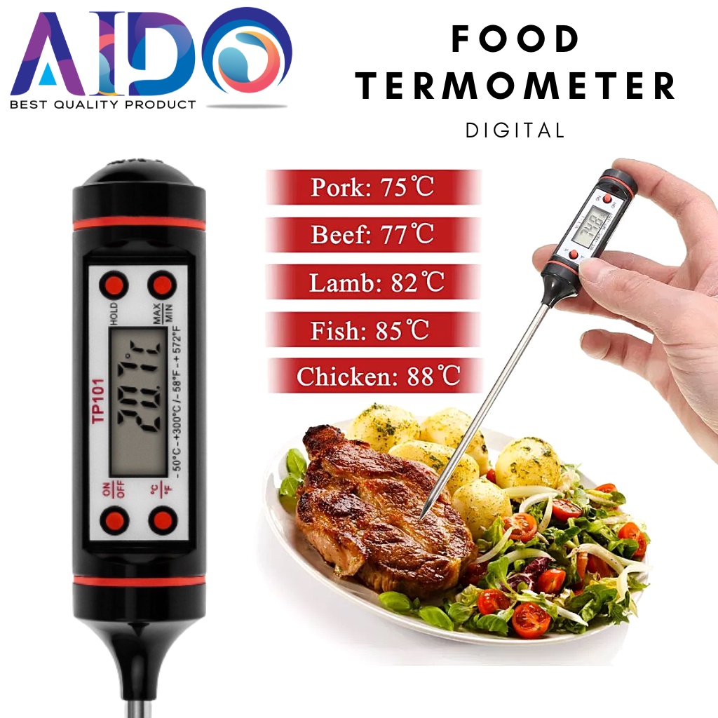 Thermometer Digital termometer Serbaguna - Food Termometer Dapur Pengukur Suhu Makanan Air Kopi Termometer Serbaguna 10186