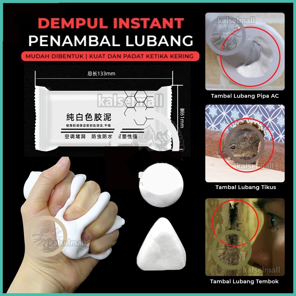 Dempul Instan Penambal Dinding Tembok Retak Tambal Lubang Sealant Ajaib Serbaguna Lem Penutup Elastis Semen Instant Tutup Selang AC Tambal Lobang Lubang Pipa AC ART55