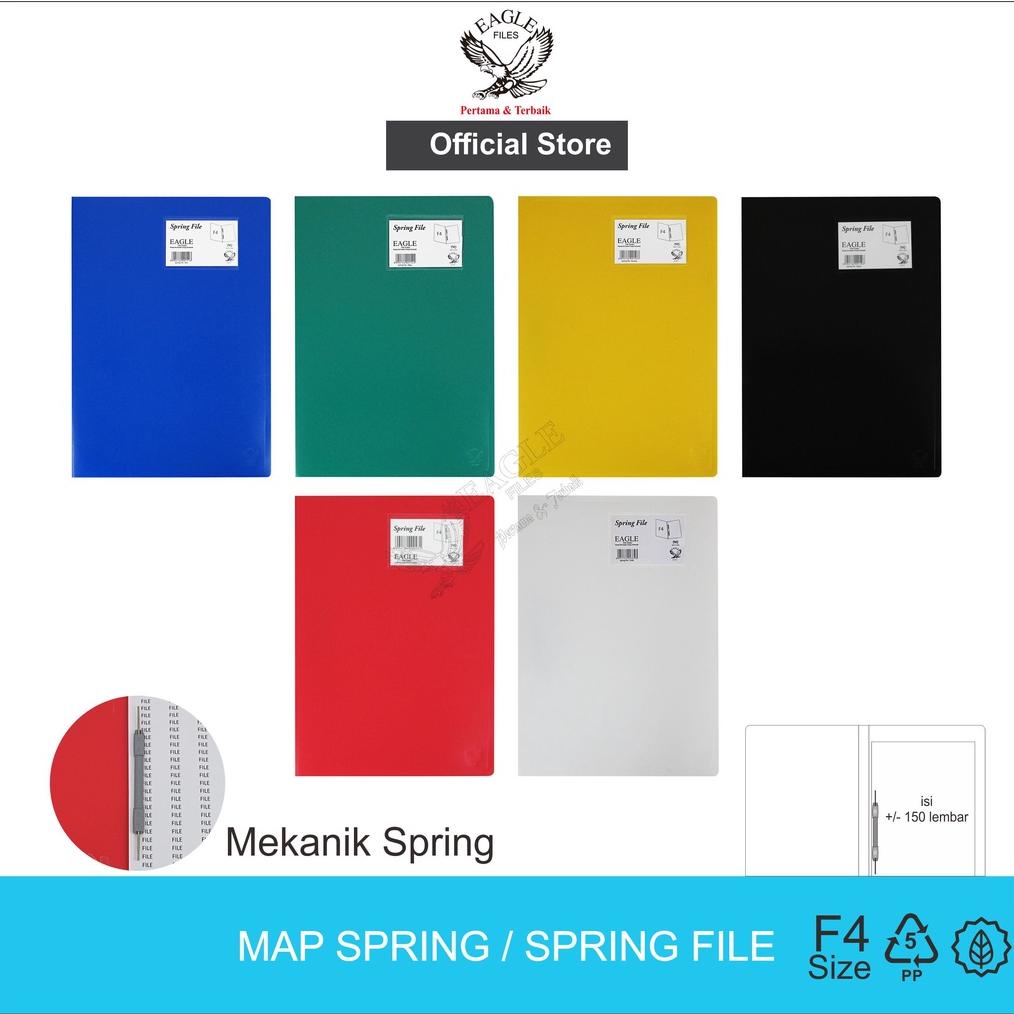 

EAGLE MAP SPRING / SPRING FILE / MAP PLASTIK SNELHECTER F4 (FOLIO) ISI 6 PCS TERLARISS...,,,,,