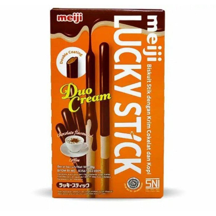 

Meiji Lucky Stick Choco Coffee / Biskuit Stik Coklat Dan Kopi 38 Gr