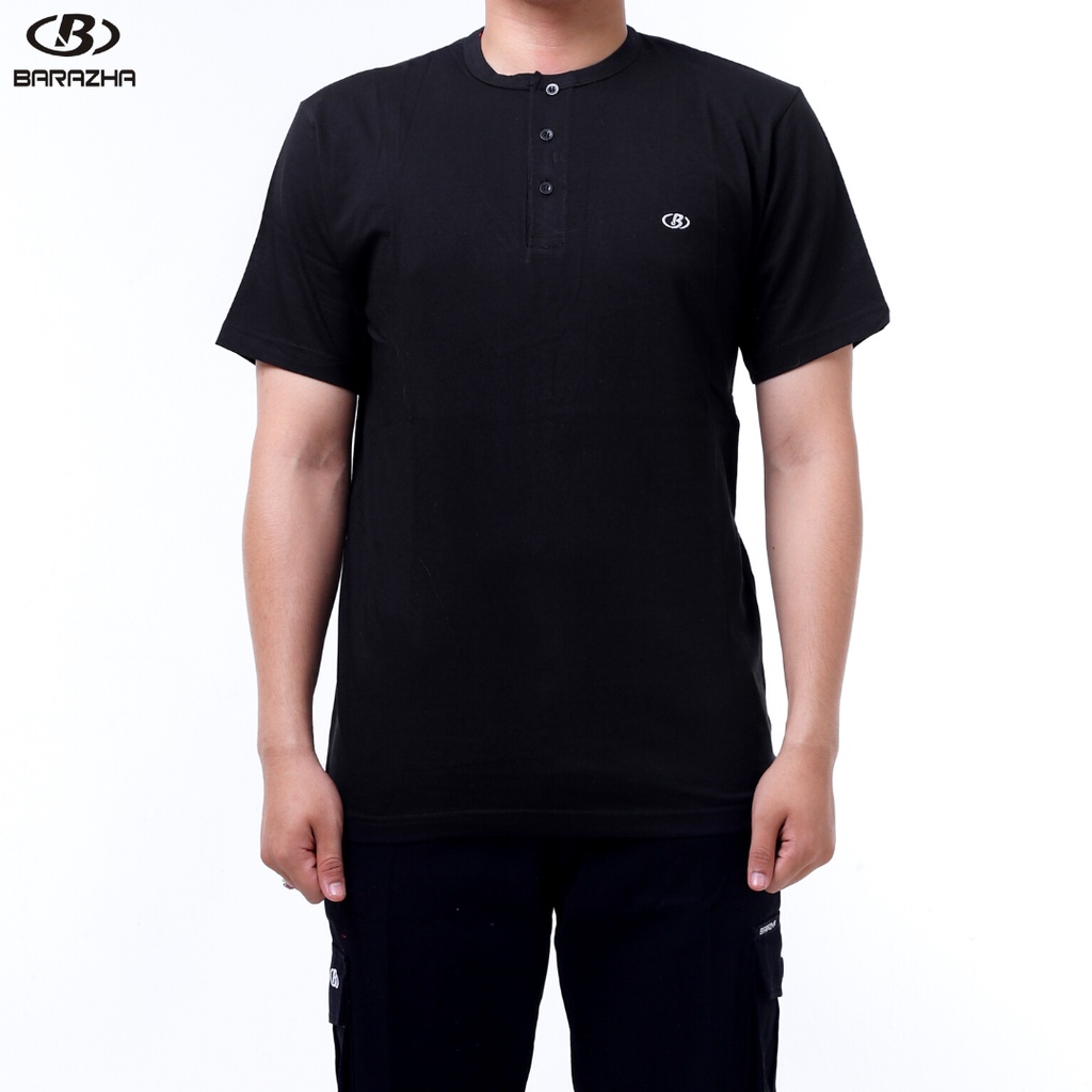 Barazha Unisex Kaos Polos Kancing Reguler