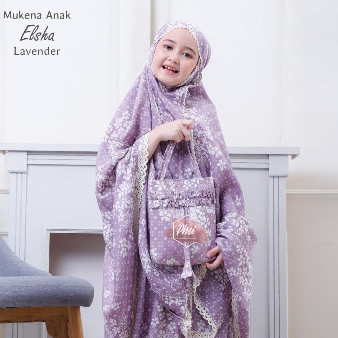 Mukena Anak Tanggung Rayon Elsa Lavender