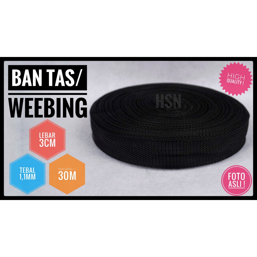 tali webbing tas 3 cm