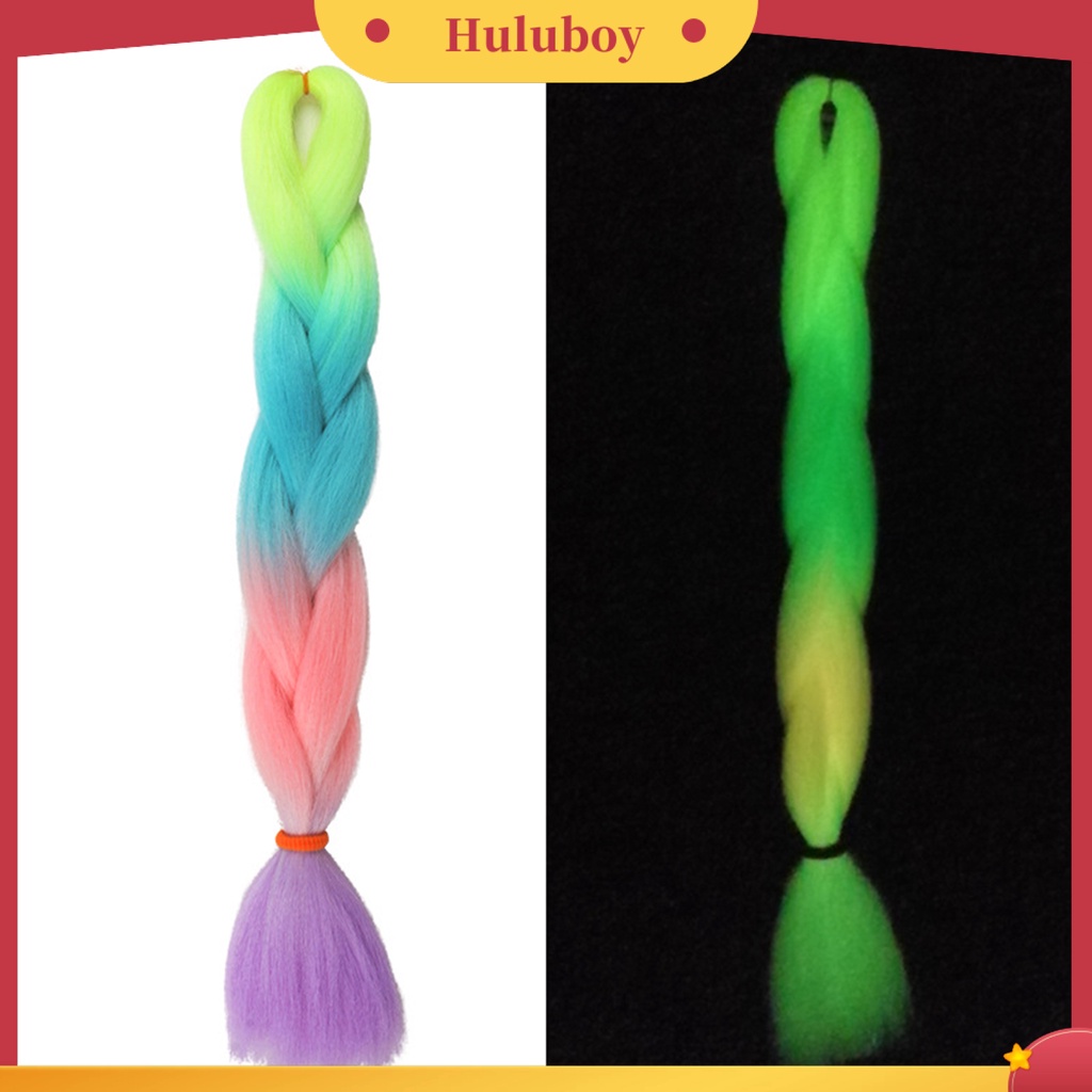 Wig Rambut Sintetis Model Kepang Luminous Gradasi Anti slip Untuk Pesta