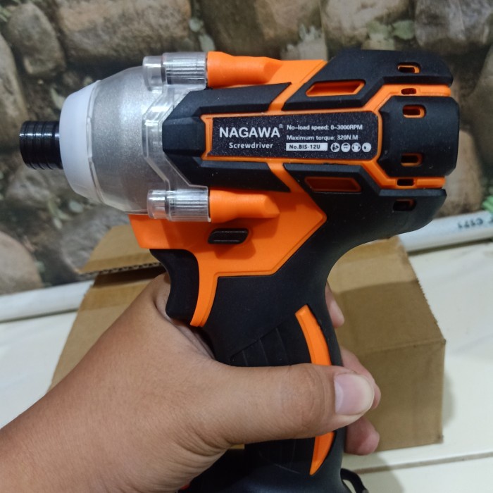 Mesin Bor Obeng Baterai Impact Screwdriver Nagawa Bis12U Brushless