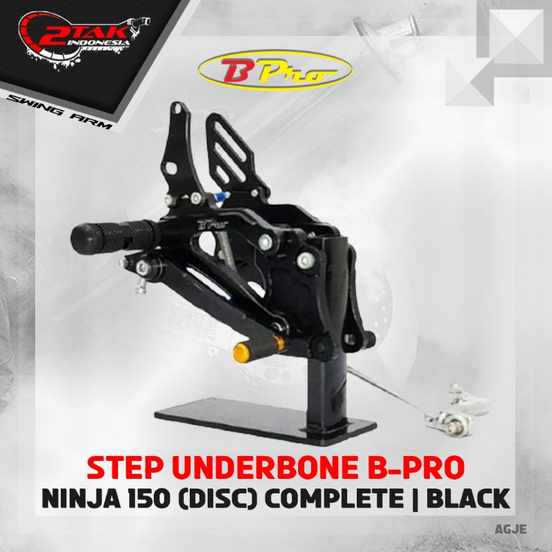 STEP UNDERBONE B PRO NINJA R/RR DISC COMPLETED HITAM SILVER