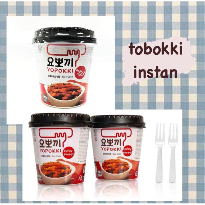

NEW YOPOKKI Cup Topokki Tteokbokki Tokpoki Topoki Instan Halal 140 gram - Original