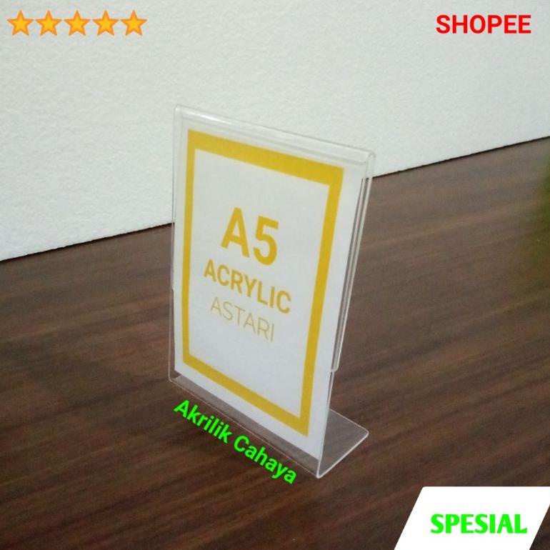 

BISA COD TENT HOLDER / TEMPAT BROSUR A5 / TENT CARD AKRILIK DISPLAY