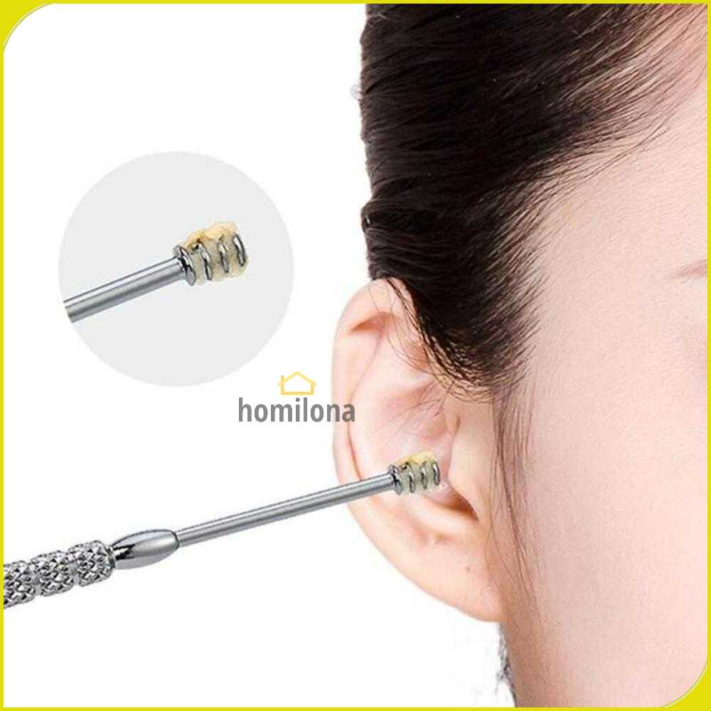 Biutte.co Pembersih Telinga Korek Kuping Ear Wax Picker 7 PCS JC7 Silver