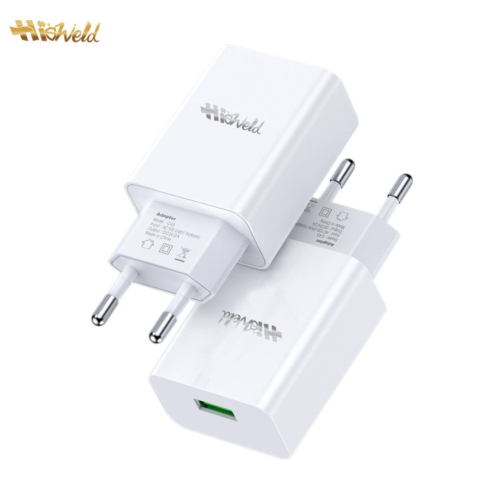 Hisweld Power Adapter Quick Charger HS-C1 | Fast Charger | Save Charging | USB Power Adapter | Travel Charger |