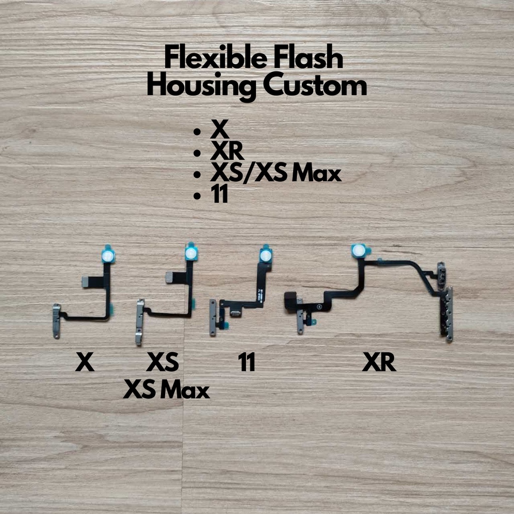 Flexible Flash Khusus Housing X XS XR 11 Custom Model 13/14 Pro Max