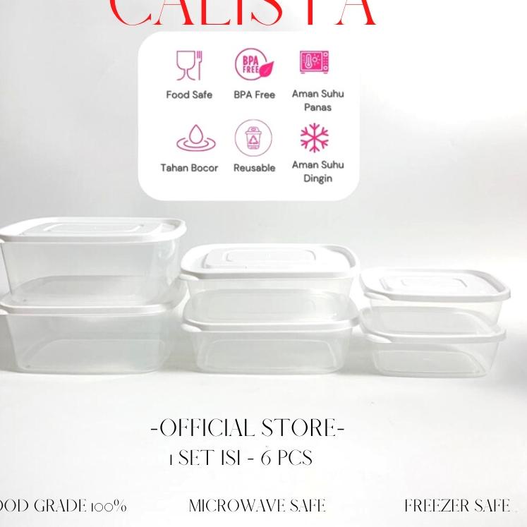 H5M7 TOPLES PLIK CALISTA FURANO SET 6 TEMPAT KOTAK BOX WADAH PENYIMPANAN MAKANAN FOOD CONTAINER SET 
