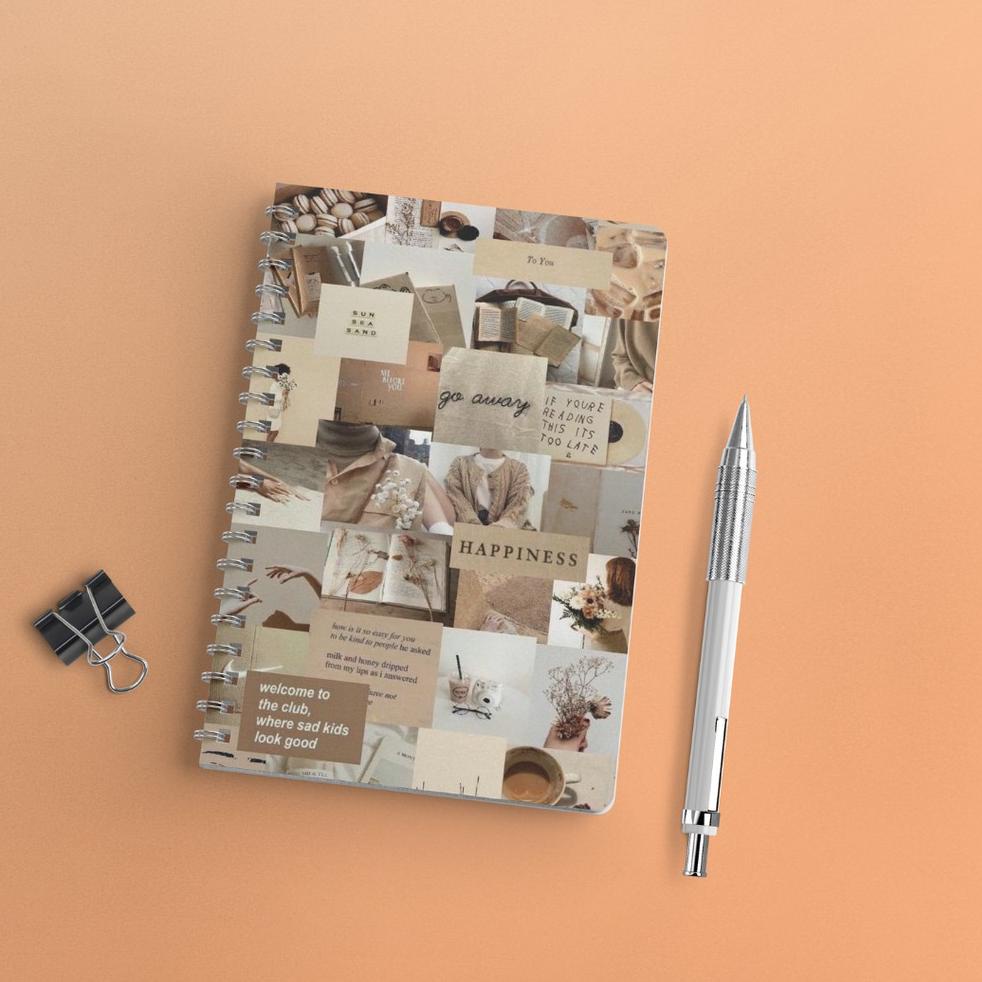

(O-P4P)(✔) Notebook Aesthetic Edition 1 Lined Grid Dot Ukuran A5 Ring Spiral Jurnal Catatan Buku Spiral Binder viral
