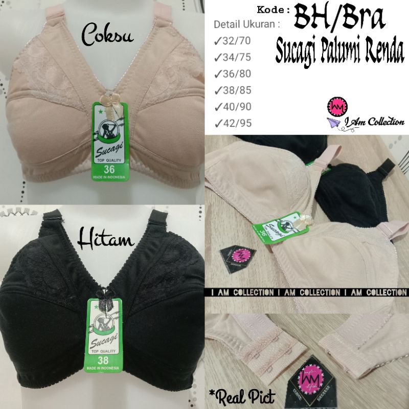 AM | BH | Bra Sucagi Palumi Kombi Renda Tali Besar | Bra Emak-Emak