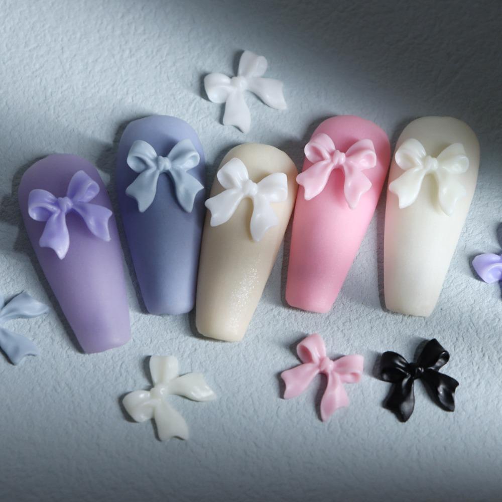 Mxbeauty Busur Dekorasi Kuku Wanita Manis Manikur Aksesoris Hiasan Kuku Jepang Nail Art 3D Nail Jewelry