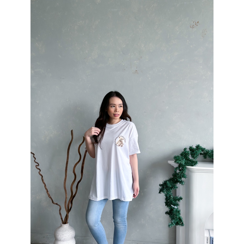 Kaos Oversized Lengan Pendek Wanita Ukuran Jumbo XXXL Bahan Katun