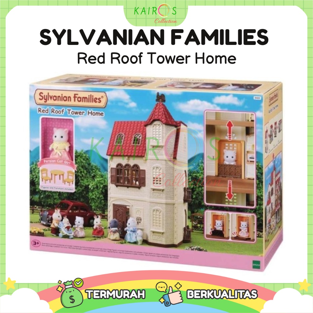 Sylvanian Families Red Roof Tower Home