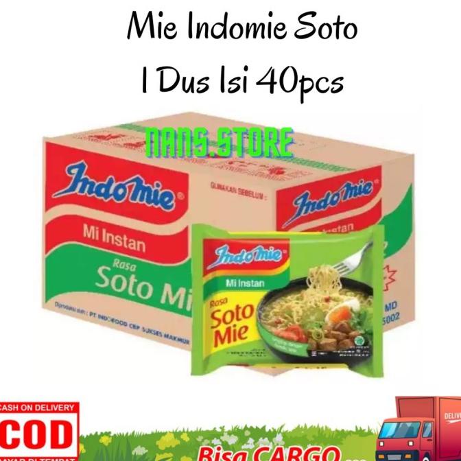 

Mie Indomie Kuah Rasa Soto Mie 1 Dus Isi 40 Pcs Mie Kuah Instant Indom