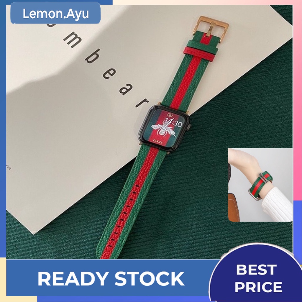 Tali pengganti Leather  Loop Strap iWatch 38 42mm bahan Kulit premium untuk Apple Watch Series 8 7 6 5 4 3