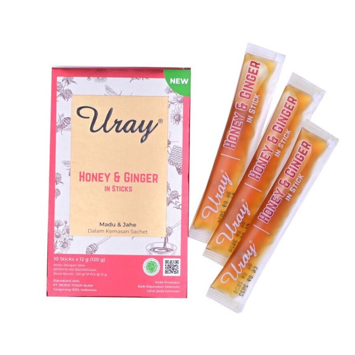 

TERBARU Madu Uray Stick Sachet 10 stick x 12 gram Honey & Ginger